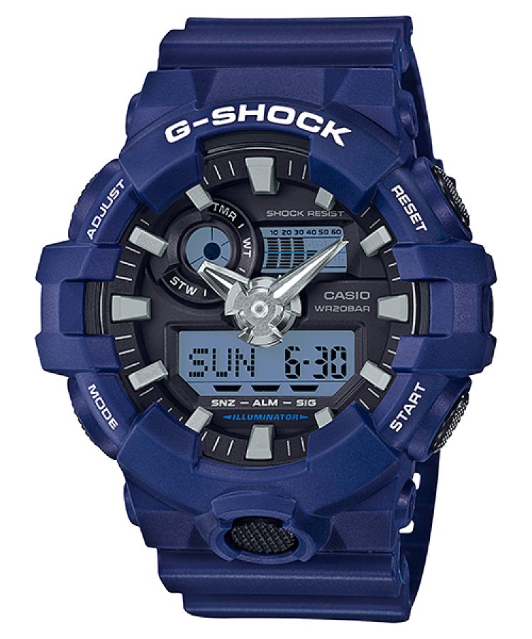 Casio Reloj azul GA200SH-2A G-Shock para hombre, Digital